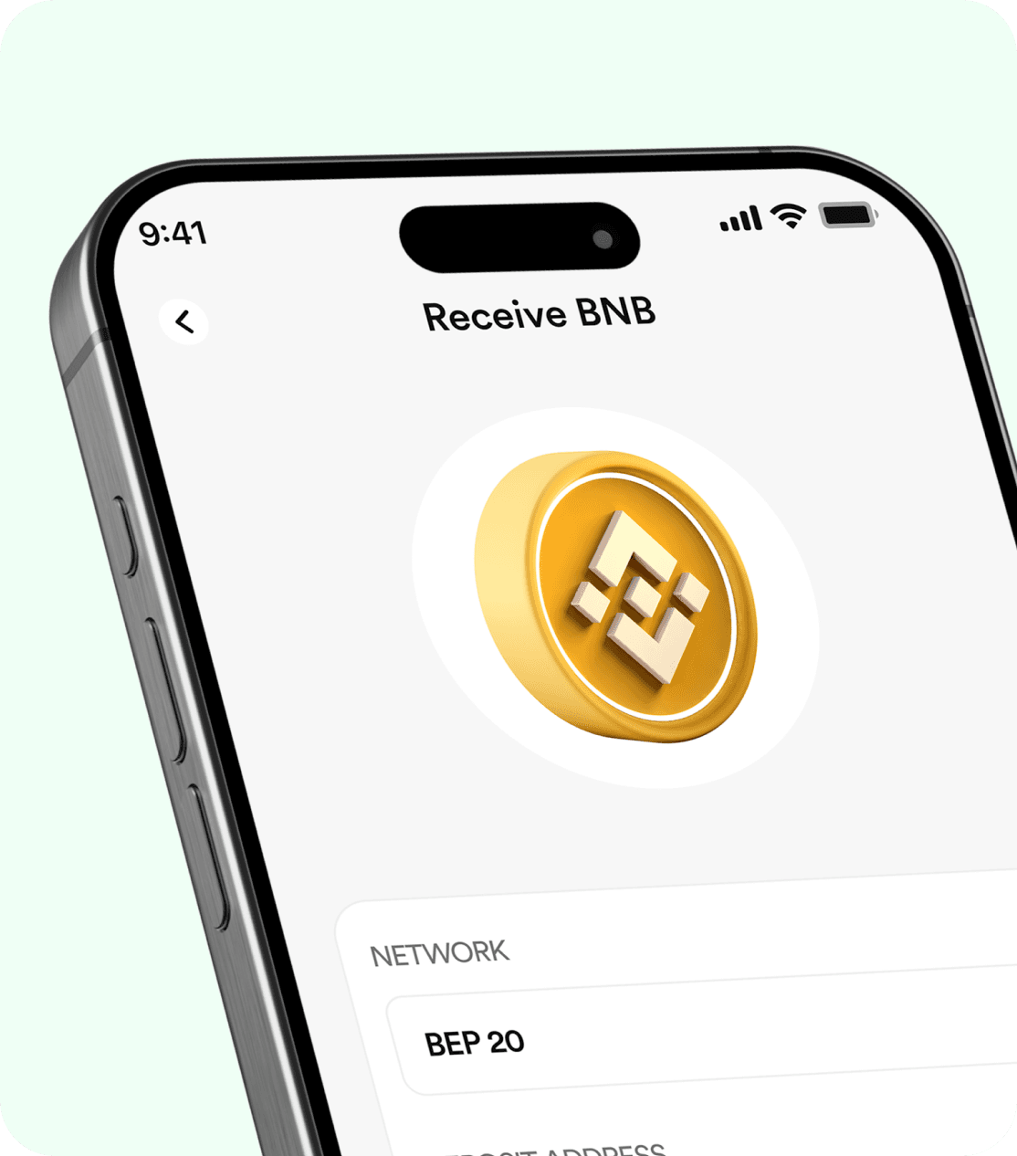 FlipEx app interface for Receiving BNB to Naira in Nigeria