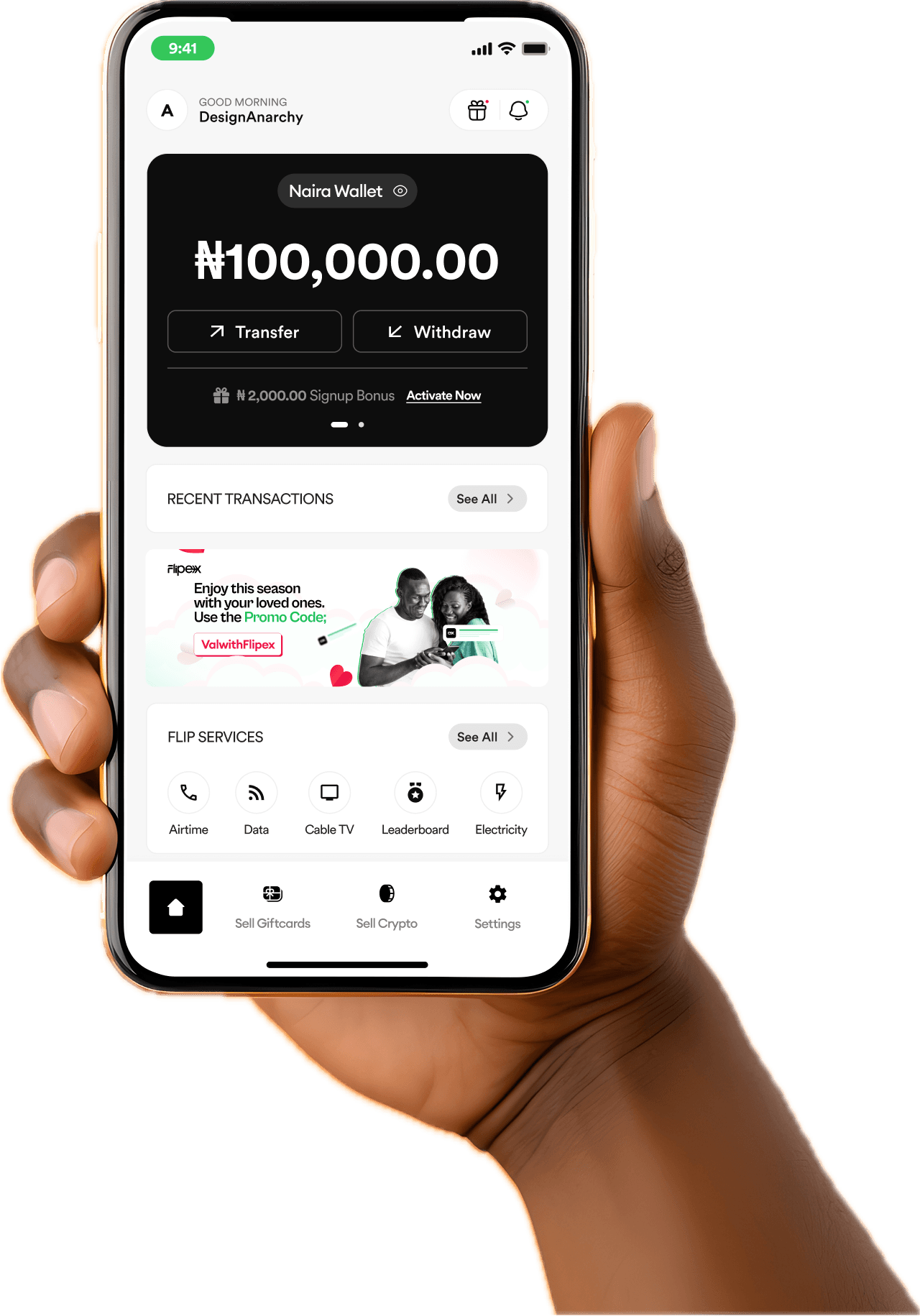 FlipEx App – sell gift cards and convert crypto to Naira instantly