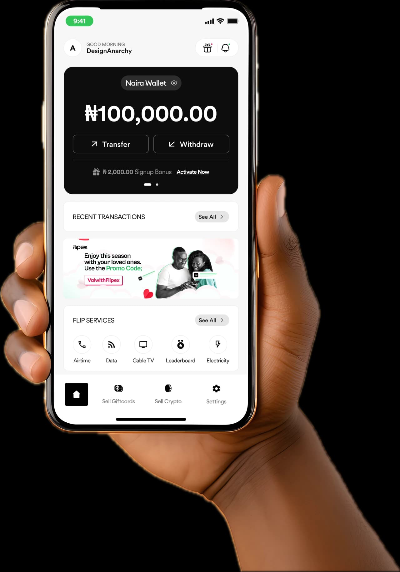 FlipEx App – sell gift cards and convert crypto to Naira instantly