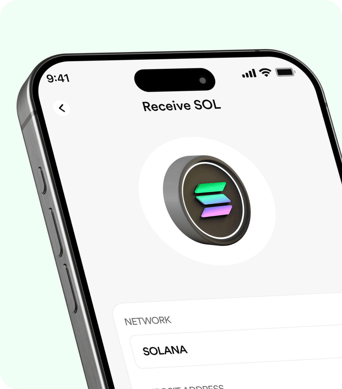 FlipEx app interface for Receiving Solana (SOL) to Naira in Nigeria