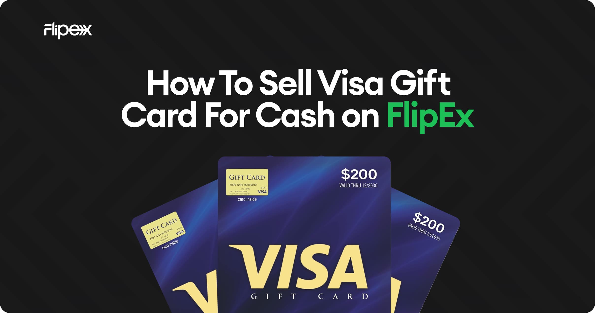 How to Sell Visa Gift Card Online Instantly for Cash on FlipEx - Sell Visa Gift Card for Crypto receive payment to Cashapp