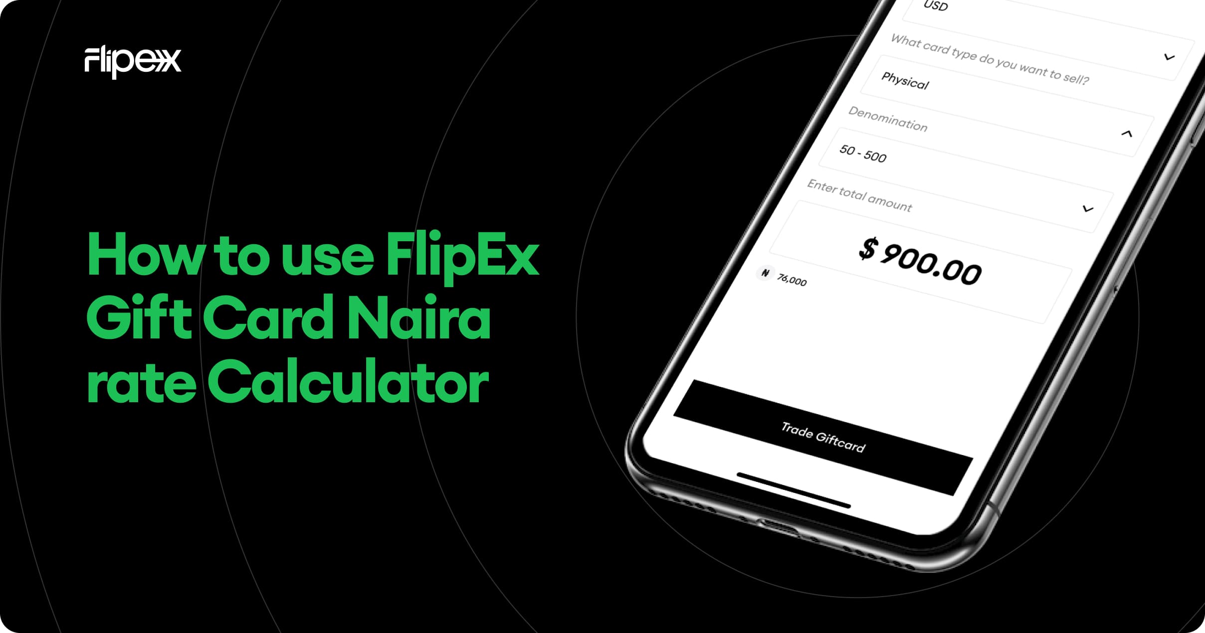 How To Use FlipEx Gift Card To Naira Rate Calculator