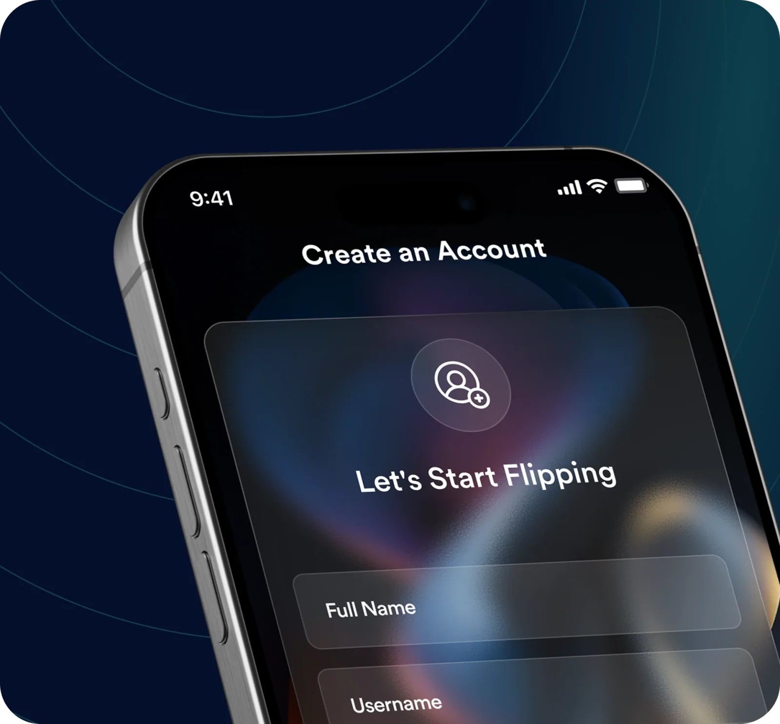 FlipEx Mobile App login screen