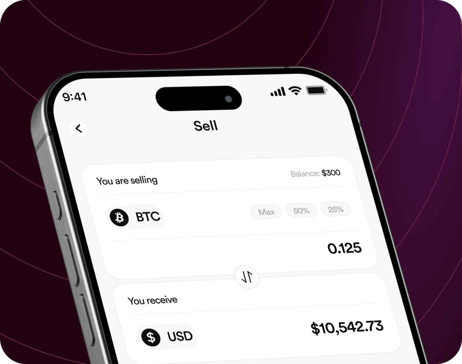FlipEx app showing Bitcoin sold and Naira credited to wallet