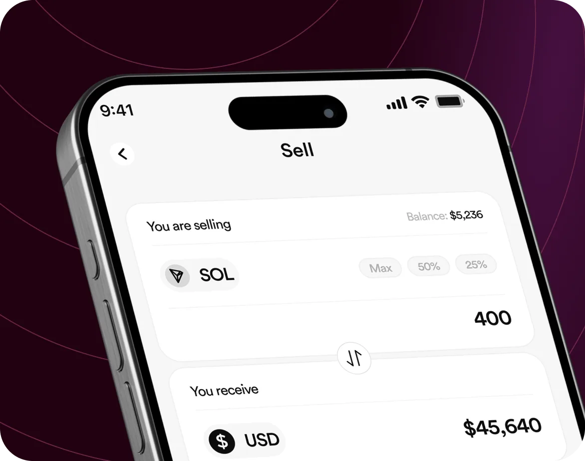 FlipEx app showing Solana sold and Naira credited to wallet